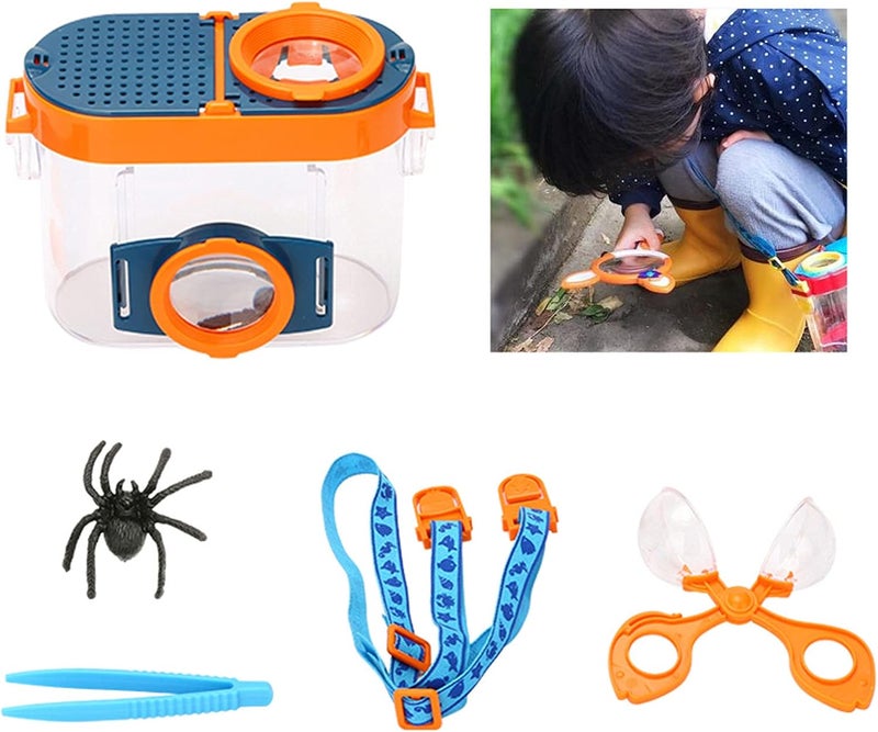 كلاراكو مجموعة أدوات فحص الحشرات، مجموعة أدوات جمع الحشرات، ألعاب حشرات للأطفال من عمر 3 سنوات فما فوق - Image 4