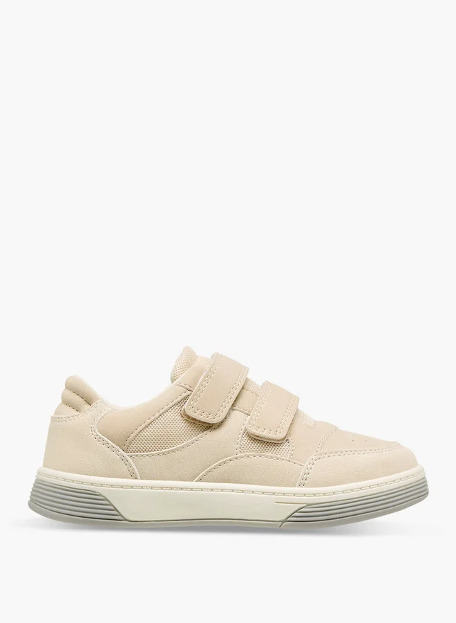 JUNIORS Panelled Sneakers with Hook and Loop Closure