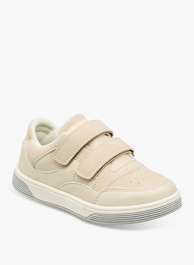 جونيورز Panelled Sneakers with Hook and Loop Closure