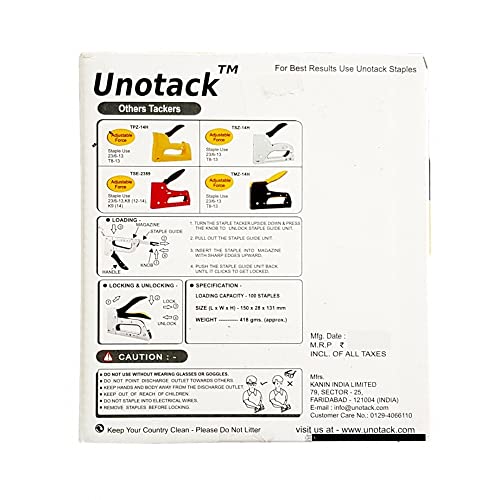 Unotack Kangaro Heavy Duty Gun Tacker/Staple Tacker Ts-823 - Image 3