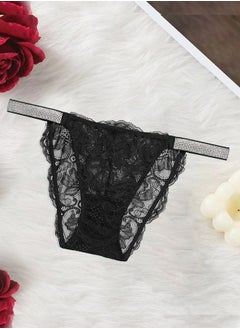 MARGOUN New Women's Panties Lace Print Underwear For Girls Ladies Soft Shorts Underpants Lingerie Fashion Design Black  - Image 2