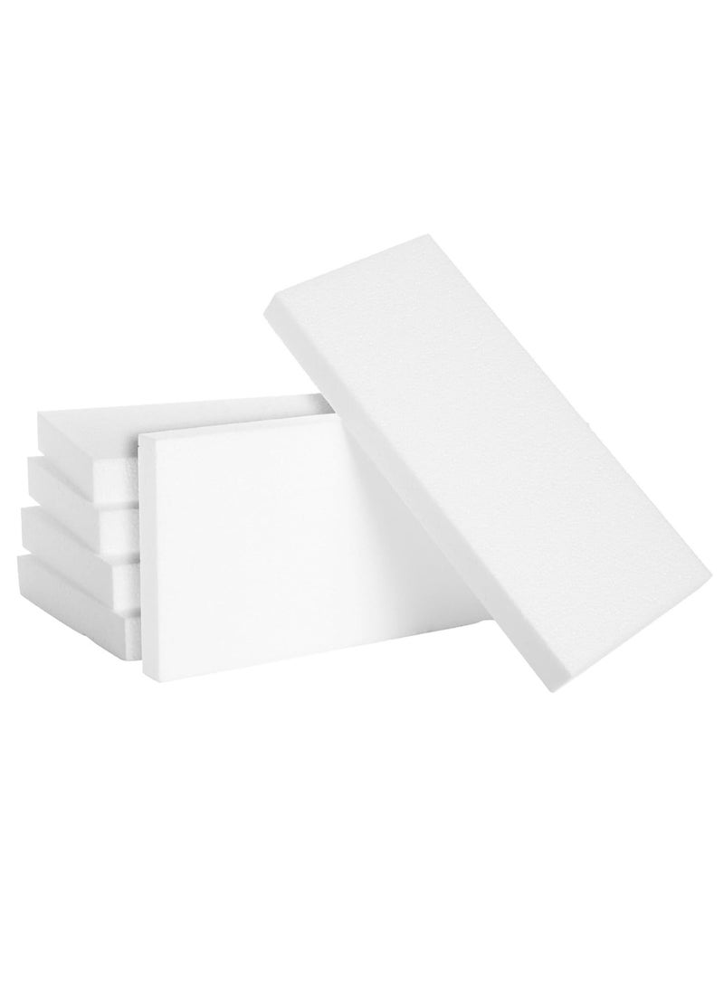 CRAFT MAGIC 6PCS Craft Foam Blocks 30x15x2cm Rectangle Polystyrene Thermocol Styrofoam Sheets for DIY Arts Crafts Sculpting Flower Arrangements Modeling School Office Home Use - Image 1
