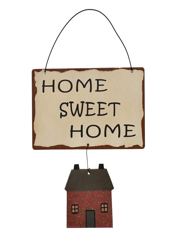 Attraction Design Rustic Metal Home Sweet Home Sign for Home Decor, Decorative Metal Hanging Home Sweet Home Wall Decor, 10.6" X 7.5" Rustic Metal Wall Sign Decor for Home Window Wall Indoor Outdoor Decor (White) - Image 1