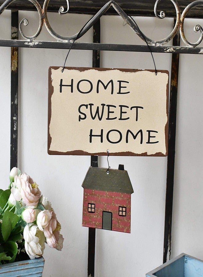 Attraction Design Rustic Metal Home Sweet Home Sign for Home Decor, Decorative Metal Hanging Home Sweet Home Wall Decor, 10.6" X 7.5" Rustic Metal Wall Sign Decor for Home Window Wall Indoor Outdoor Decor (White) - Image 4
