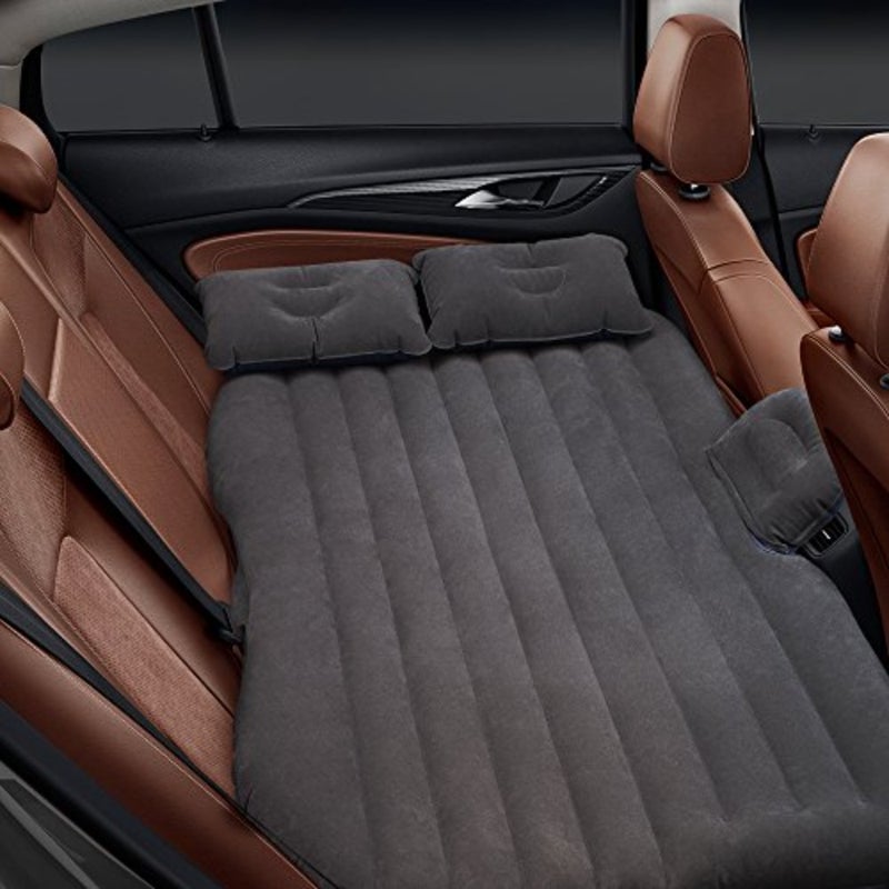 Car Bed - Camping Mattress - Portable Travel, Sleeping, Inflatable Bed for Universal SUV Extended Air Couch with Two Air Pillows - Black - Image 1
