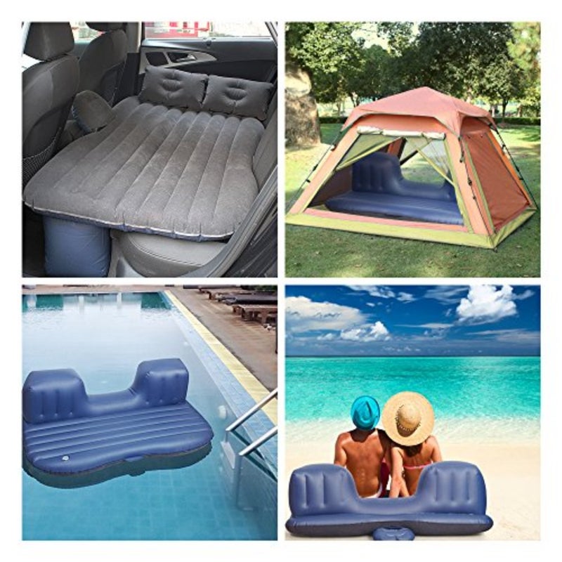 Car Bed - Camping Mattress - Portable Travel, Sleeping, Inflatable Bed for Universal SUV Extended Air Couch with Two Air Pillows - Black - Image 4
