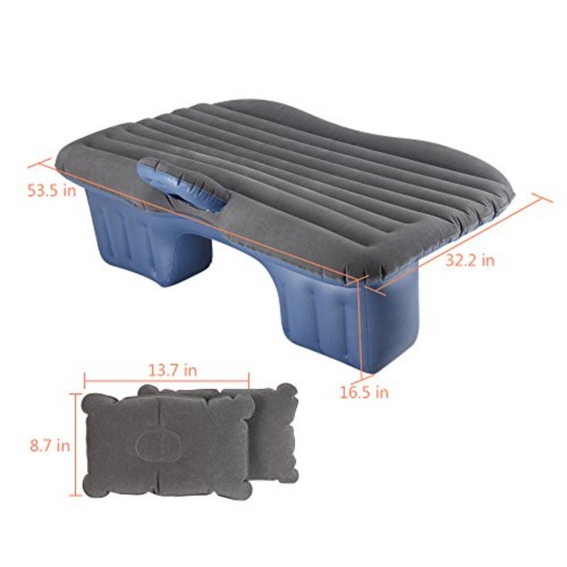 Car Bed - Camping Mattress - Portable Travel, Sleeping, Inflatable Bed for Universal SUV Extended Air Couch with Two Air Pillows - Black - Image 2