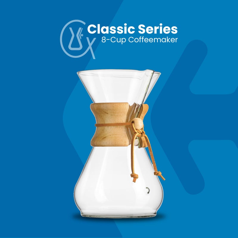 Chemex Pour-Over Glass Coffeemaker - Classic Series - 8-Cup - Exclusive Packaging - Image 2