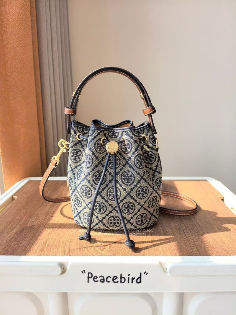 Tb Year Of The Snake Limited Drilling Reading Flower Vintage Drawstring Bucket Bag All-Match Texturized Shoulder Crossbody Women'S Bag - Image 4