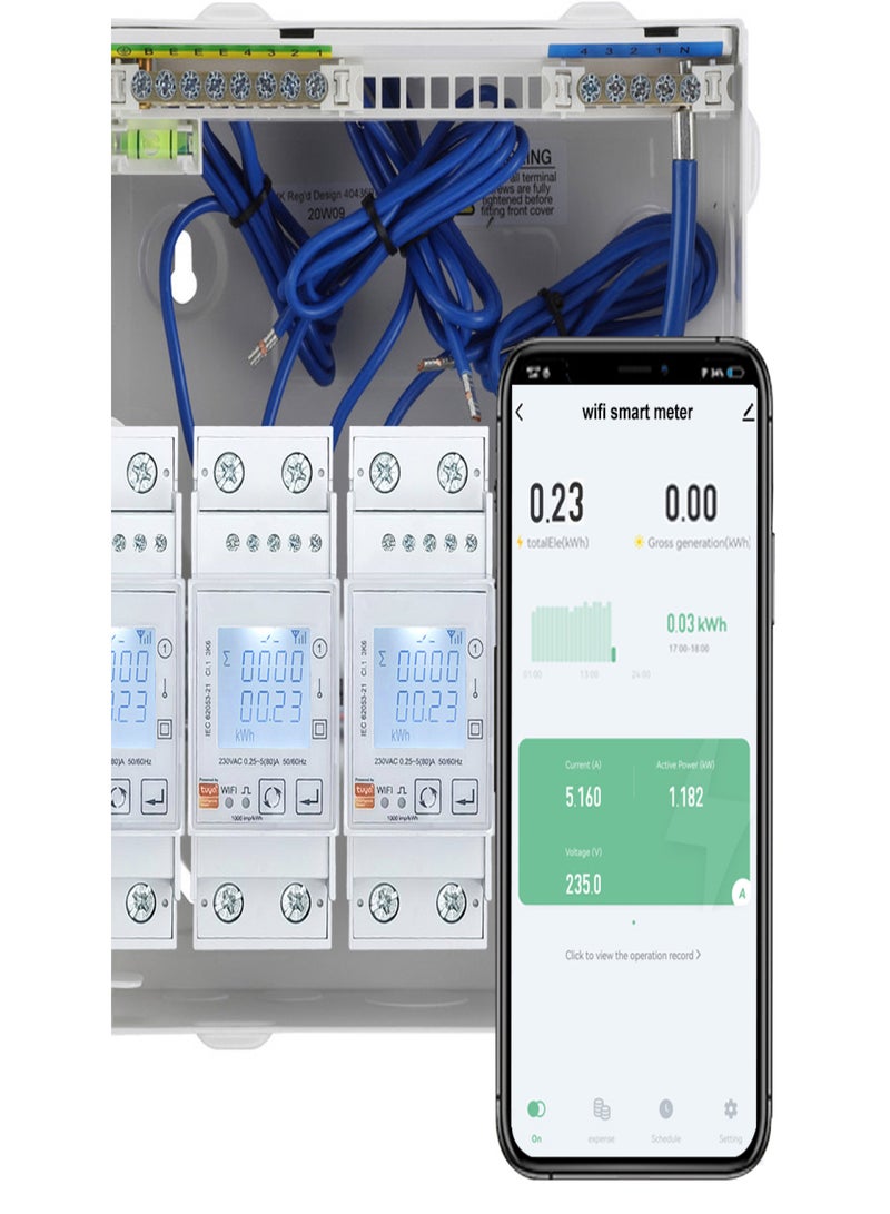 تويا عداد كهربائي لاسلكي ذكي أحادي الطور من Tuya ZigBee لقياس استهلاك الطاقة الشمسية ثنائي الاتجاه وكشف التيار والجهد والتحكم في تطبيق الهاتف المحمول ودعم الوقت - Image 3