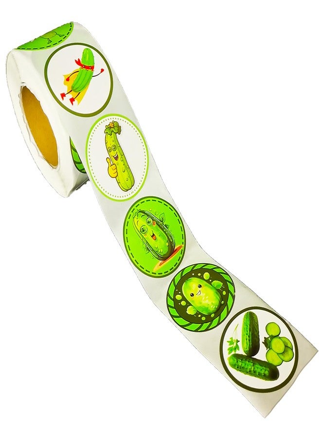 CupaPlay 500 PCS Cute Pickle Cucumber Stickers - Vegetable Theme Party Supplies Decorations Birthday Baby Shower Party Favors Jar Containers Letter DIY Fruit Sticker Labels Decals - Image 1