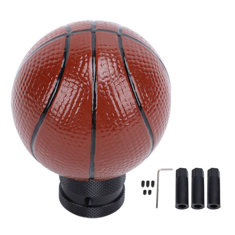 Basketball Gear Shift Knobs Resin Transmission Gear Stick Shifter Lever Head with Colored Paints for Most Manual Cars - Image 1