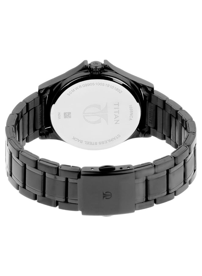 TITAN All Black Analog Dial Men's Watch-1698NM01  - Image 4