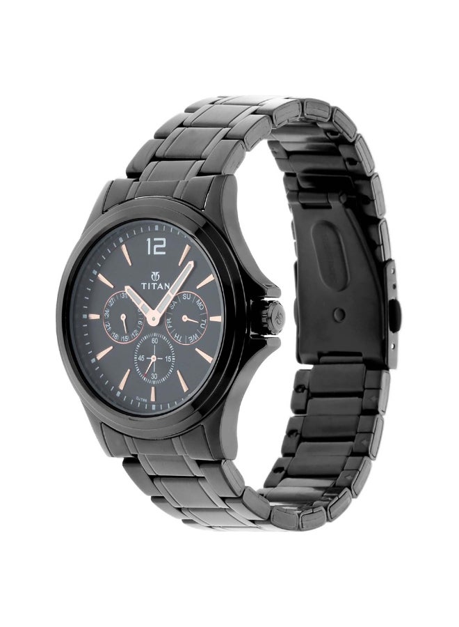 TITAN All Black Analog Dial Men's Watch-1698NM01  - Image 2
