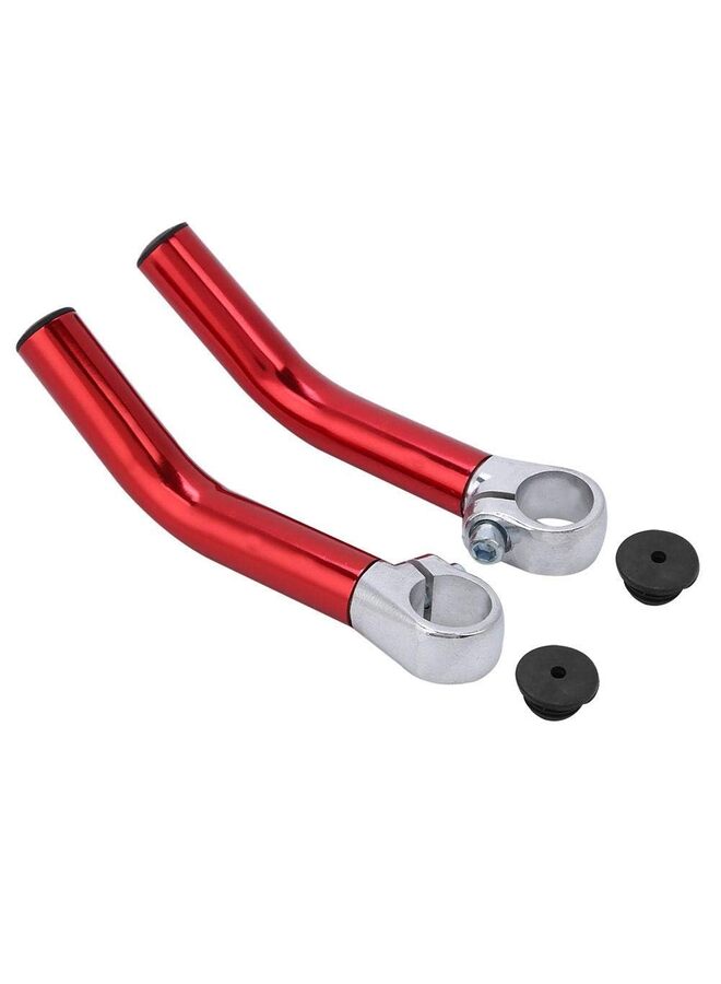 LAMAY Bike Handlebar Grips, Aluminum Alloy Bike Horns Grips with Bar Ends Plugs for 22.2mm/0.9in Handlebar(BLACK) - Image 1