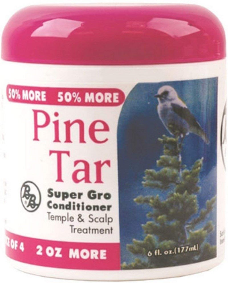 Bronner Brothers Pine Tar Super Gro Conditioner 6 oz Pack of 3