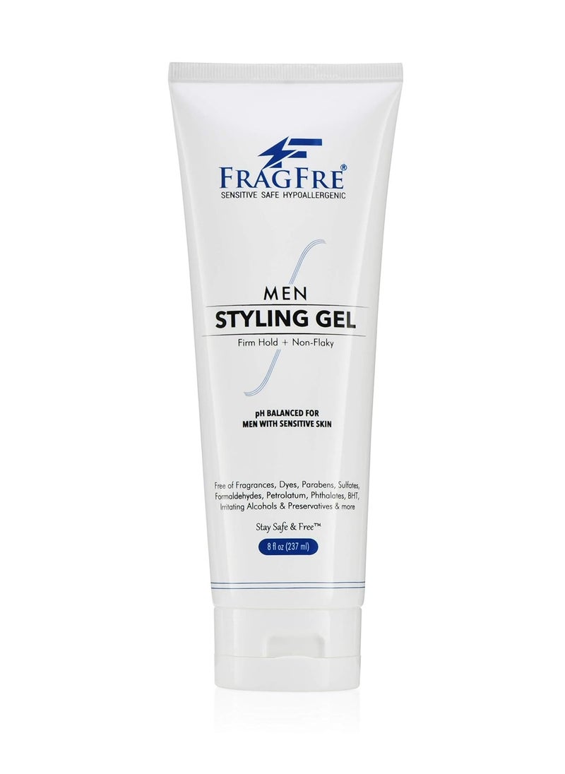 FRAGFRE Men's Firm Hold Hair Gel for Aggressive Styles - Paraben-Free Hypoallergenic Formula for Sensitive Skin, No Irritations - 8 oz  - Image 1