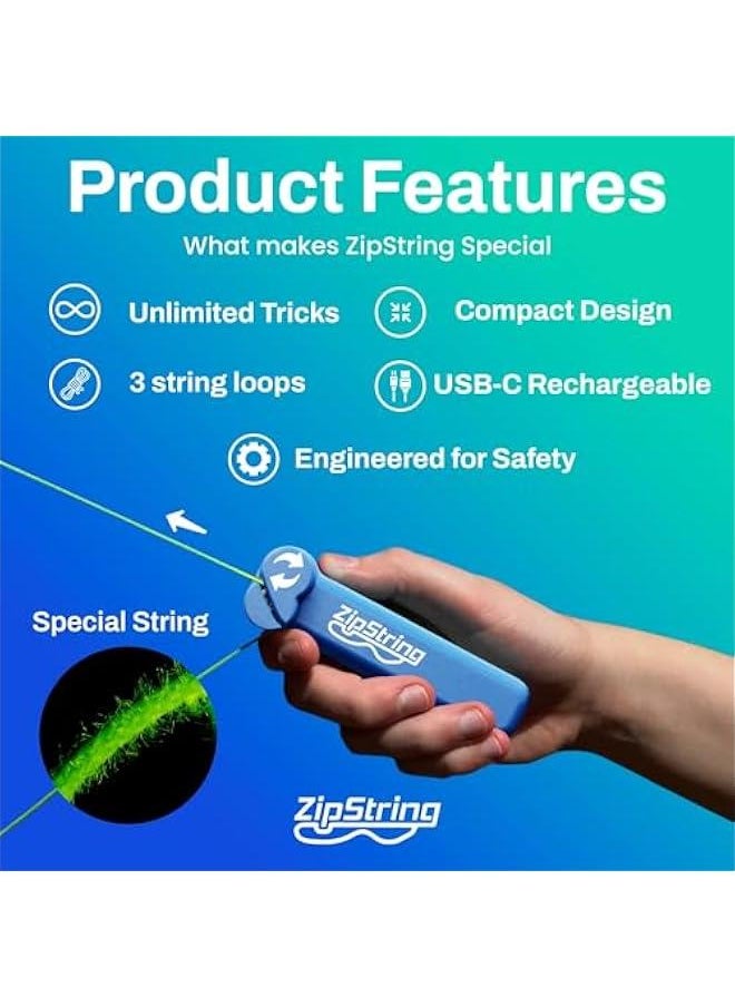 Arabest - Unleash Your Imagination with the Shark Tank-Featured Blue String Rope Launcher Loop Fidget Toy, Elevating Creativity and Defying Gravity - Perfect Gift for All Ages - Image 1