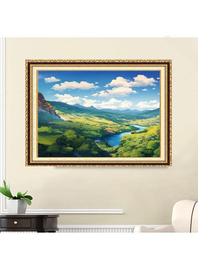 5D DIY Diamond Painting Mountain Lake Landscape Full Drill by Number Kits, Scenery Craft Decor, Paint with Diamonds Embroidery Set DIY Craft Arts Decorations (16x12inch) - Image 4
