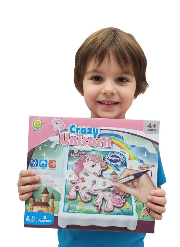 بريميم لعبة الرسم الإبداعي للأطفال "يونيكورن مجنون" - لعبة لمطابقة الألوان، وتنمية المهارات الحركية الدقيقة والخيال - Image 2
