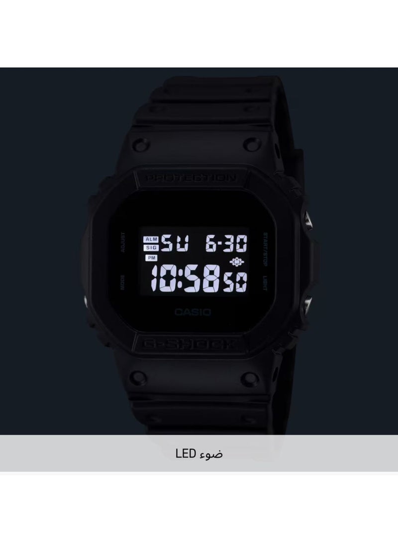 CASIO Men's Square Shape Resin Band Digital Wrist Watch 49 mm - DW-5600UBB-1DR - Image 2