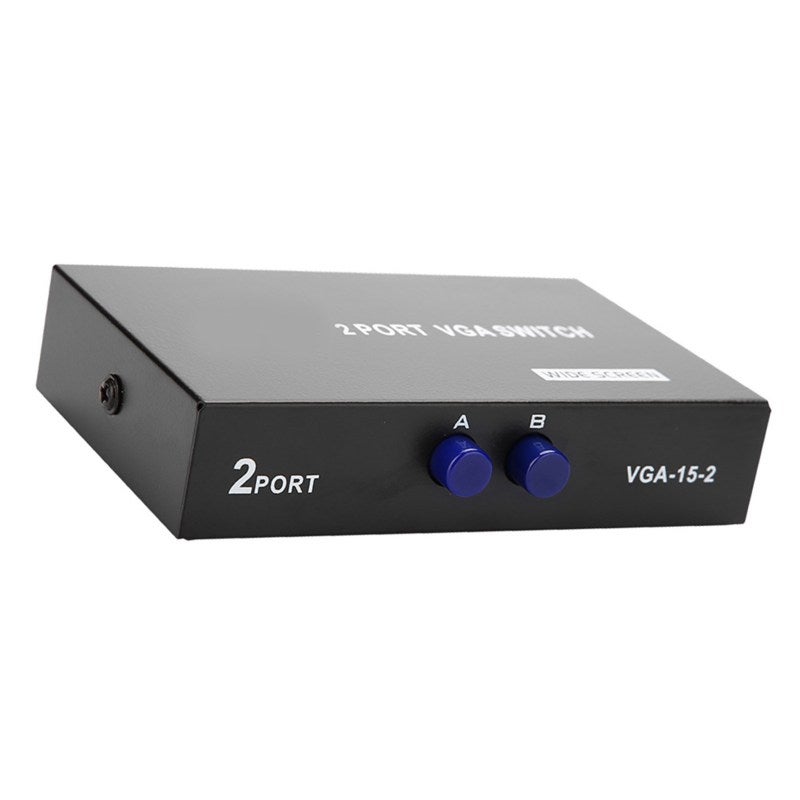 مبدل VGA - مدخلان ومخرج واحد - لتوصيل جهازي كمبيوتر بشاشة واحدة - دون فقدان للبيانات مناسب لأجهزة العرض - Image 2