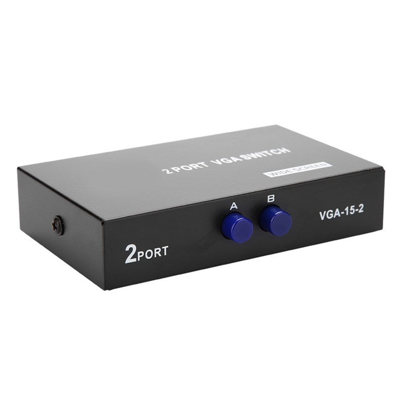 مبدل VGA - مدخلان ومخرج واحد - لتوصيل جهازي كمبيوتر بشاشة واحدة - دون فقدان للبيانات مناسب لأجهزة العرض - Image 3