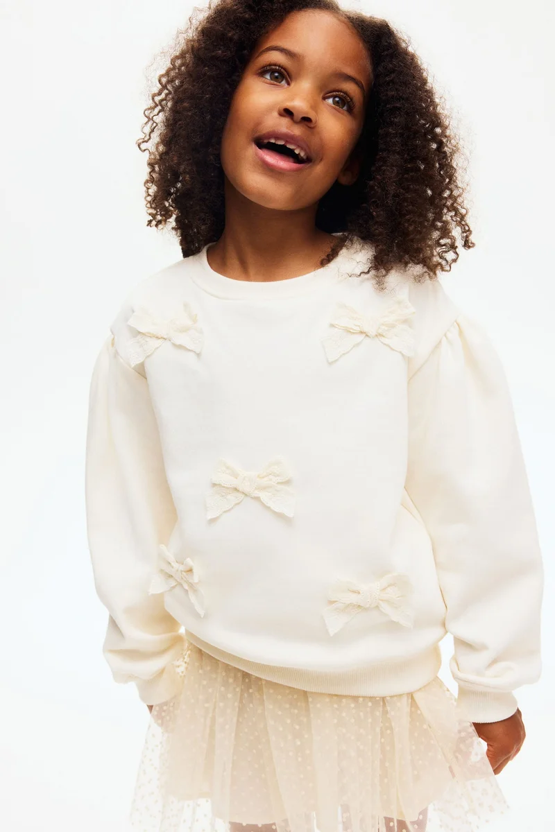 H&M Appliquéd brushed-inside sweatshirt