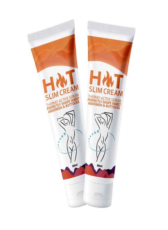 Grospe 2 PCS Hot Slim Cream,Slimming Fat Burning Cream, Thermo Active Serum,Perfectly Shape Waist Abdomen & Buttocks - Firming Body Lotion for Women and Men and Body Sculpting Cellulite Workout Cream - Image 1