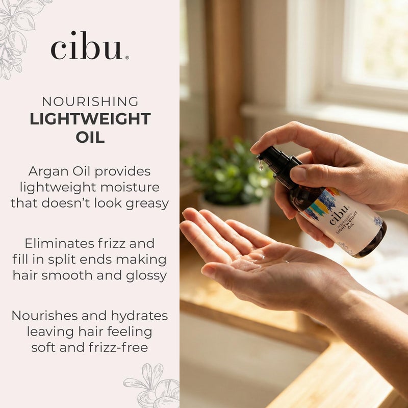 CIBU Nourishing Argan Oil Hair Serum | Anti-Frizz, Heat Protectant & Anti-Breakage Formula | Lightweight Hair Treatment | 4 Ounces - Image 4