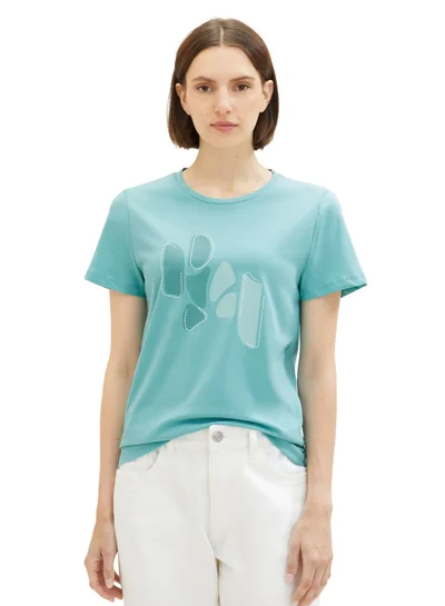 TOM TAILOR Graphic Round Neck T-Shirt