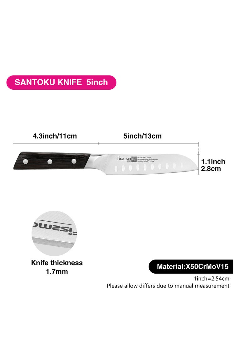 Fissman سكين سانتوكو 5'' من سلسلة فرانكفورت مع مقبض قوي وأنيق - Image 4