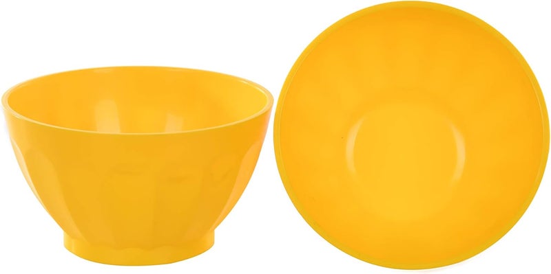 Mintra Office Mintra Unbreakable Plastic Bowl YELLOW 4pk  Medium 750ml 25oz 55inW x 3inH  Part Of A Set  Salad Snacks Breakfast Cereal Fruit Popcorn Soup Colorful Shatterproof BPA Free - Image 4