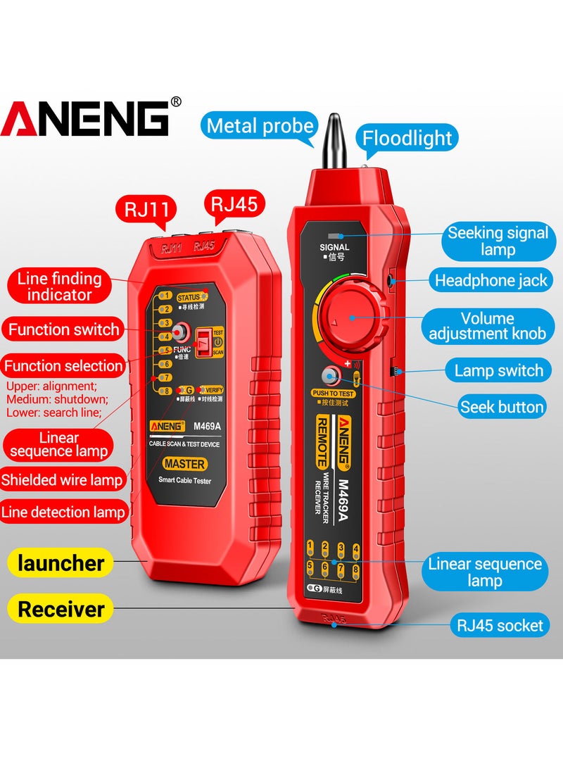 ANENG M469A Network Cable Finder Multifunctional Cable Finder Anti-Interference Testing Instrument Find The Break Point of Network Line And Check The Line  - Image 5