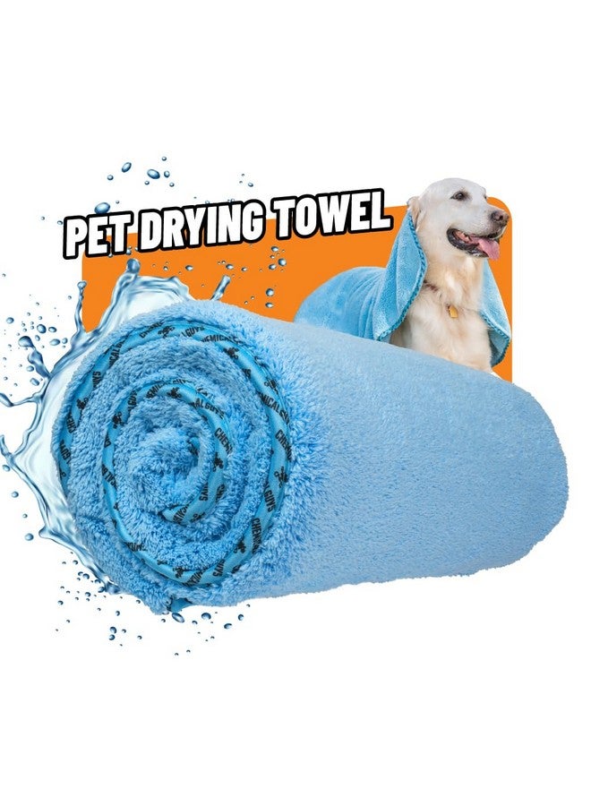 Chemical Guys Furrocious Super Absorbent, Ultra Soft Microfiber Pet Towel for Drying & Grooming Dogs, Cats & More by Chemical Guys, Blue (25 inches x 36 inches) PCS1996 - Pet Blanket, Pet Bed Topper - Image 1
