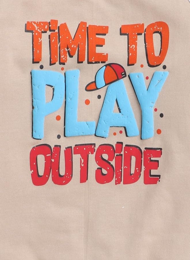 BUMZEE Beige & White Boys Full Sleeves Cotton Sweatshirt Age - 3-6 Months (Peb9678B-bge.wht) - Image 4