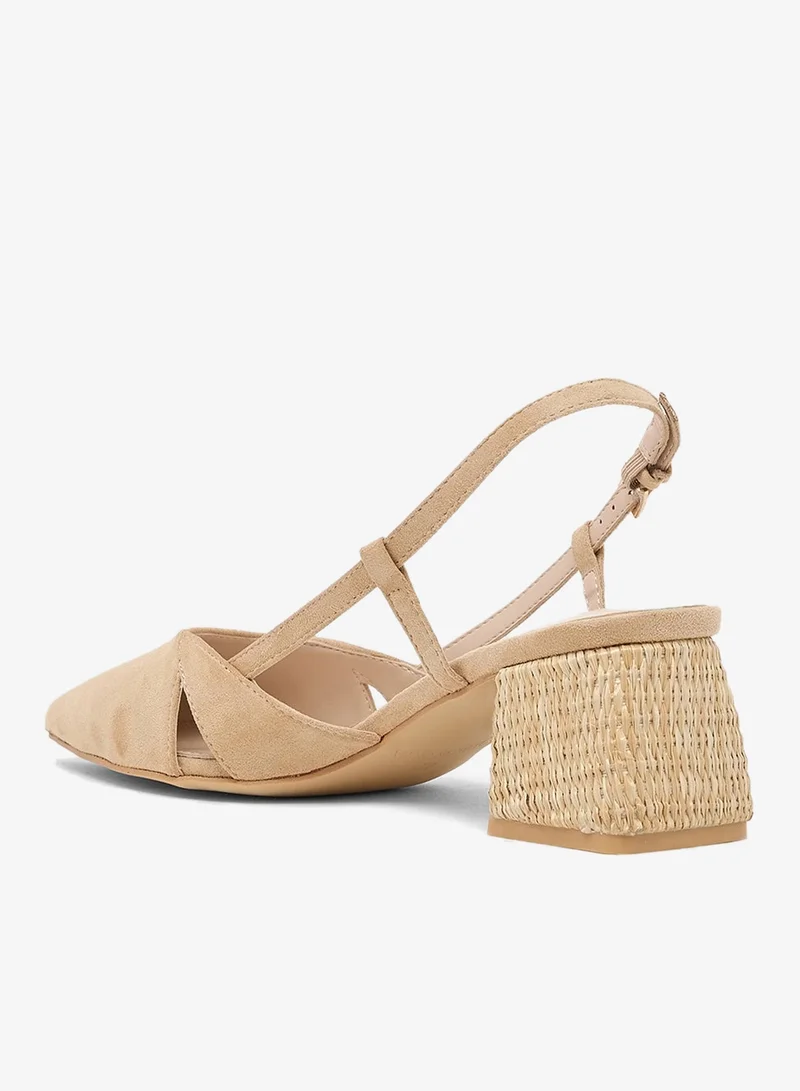 ELLA Slingback Pump With Raffia Heel
