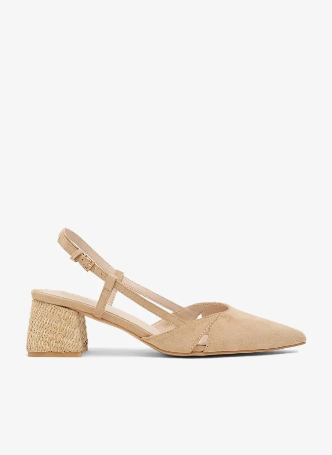 ELLA Slingback Pump With Raffia Heel