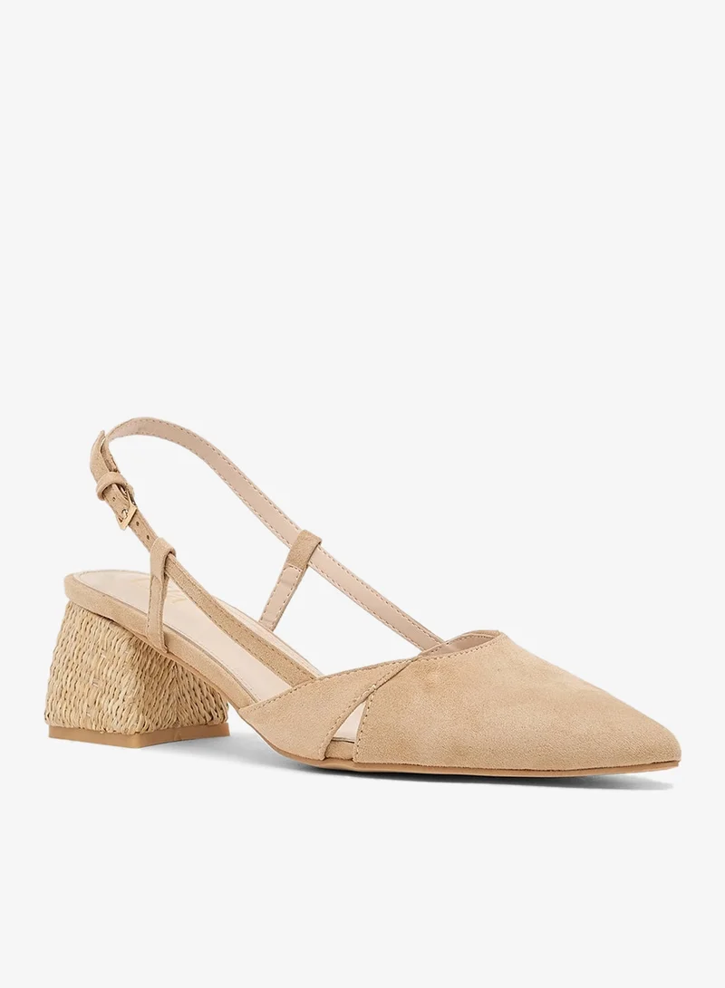 ELLA Slingback Pump With Raffia Heel