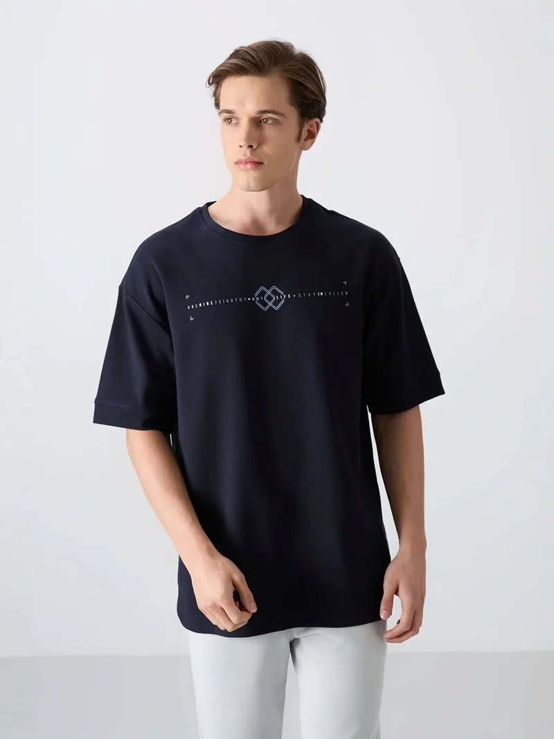 تومي لايف TOMMY Oversized Printed Crew Neck T-Shirt