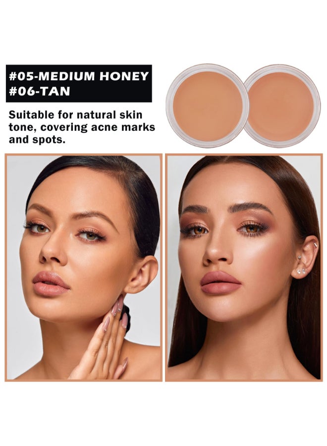 QIUFSSE Under Eye Concealer for Dark Circles Color Corrector Pro Concealer de oieras Longlasting Cover up Makeup LonglastingWaterproof Set C0506 - Image 4