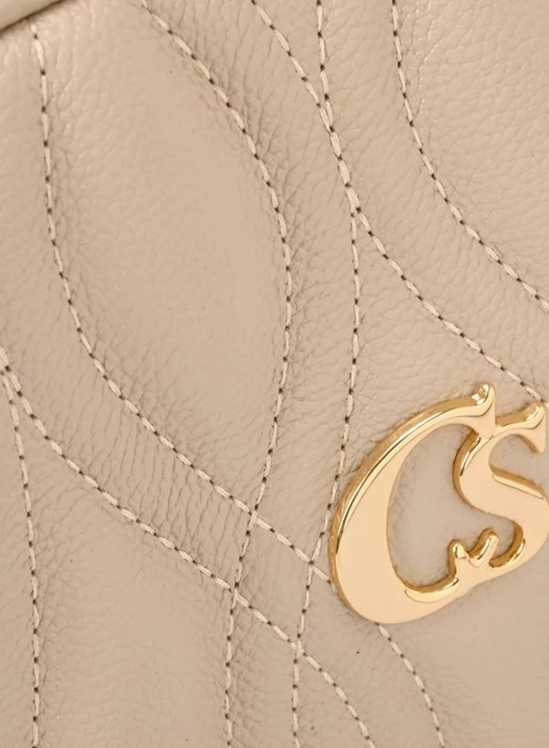 Carmen Steffens  Quilted Bag Texture Off-White for Women | Best Price UAE