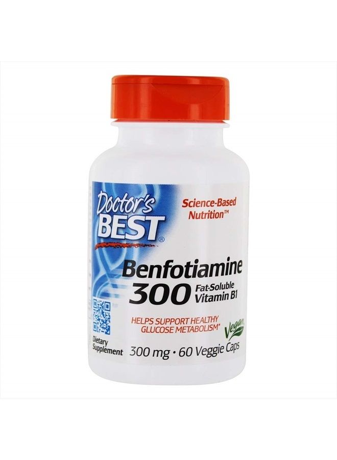Doctor's BEST Doctor's Best, Benfotiamine with BenfoPure, 300 mg, 60 Veggie Caps  - Image 2