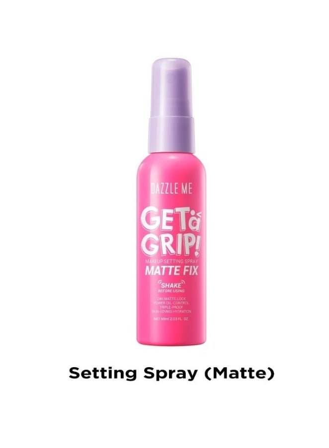 Dazzle Me Get A Grip! Matte Fix Makeup Setting Spray 60ml – Long Lasting Makeup Fixer, Oil Control, Sweat & Smudge Resistant with Shine-Free Matte Finish - Image 3