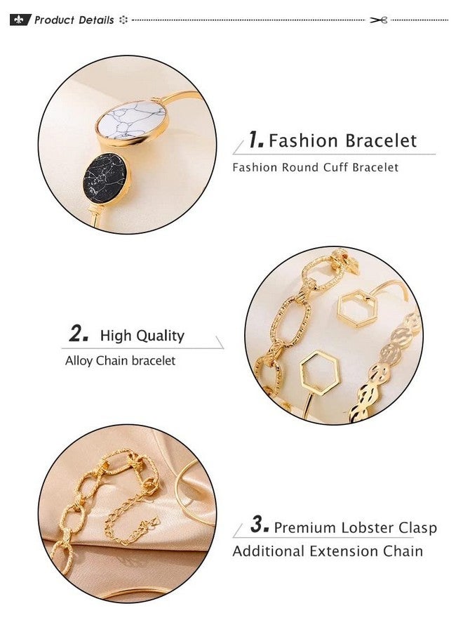 Shining Diva Fashion Latest Stylish Multilayer Gold Plated Bangle Bracelet for Women and Girls (rr14665b) Set of 4 - Image 5