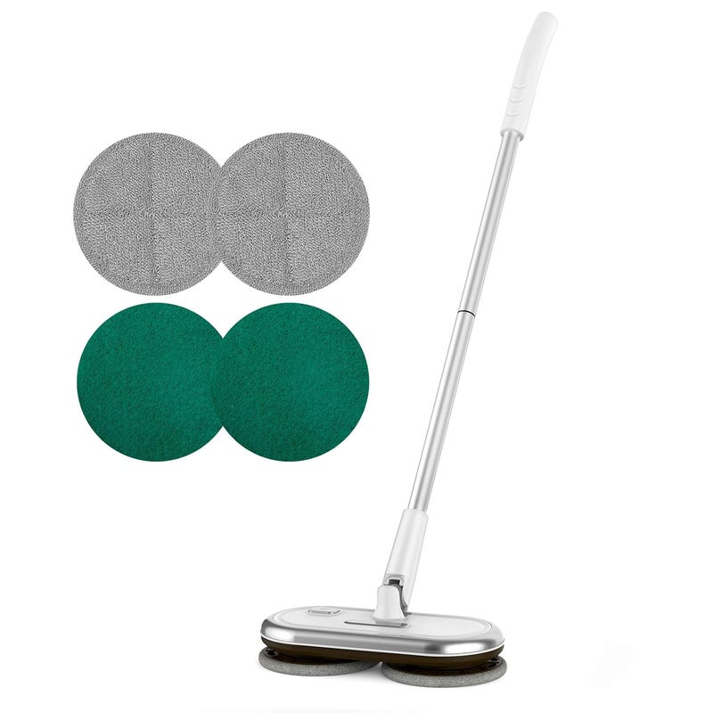 GOBOT GOBOT Electric Mop with Motorized Dual Spin Mopheads Lightweight Rechargeable4 Microfiber Pads 2 Floor Scrubber Pads Cleaning Waxing for LaminateHardwood FloorBathroom WallWindowTile  - Image 1