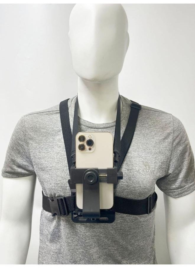 Generic - Set of Mobile Phone Chest Mount Harness Strap Holder Cell Phone Clip Action Camera - Image 1