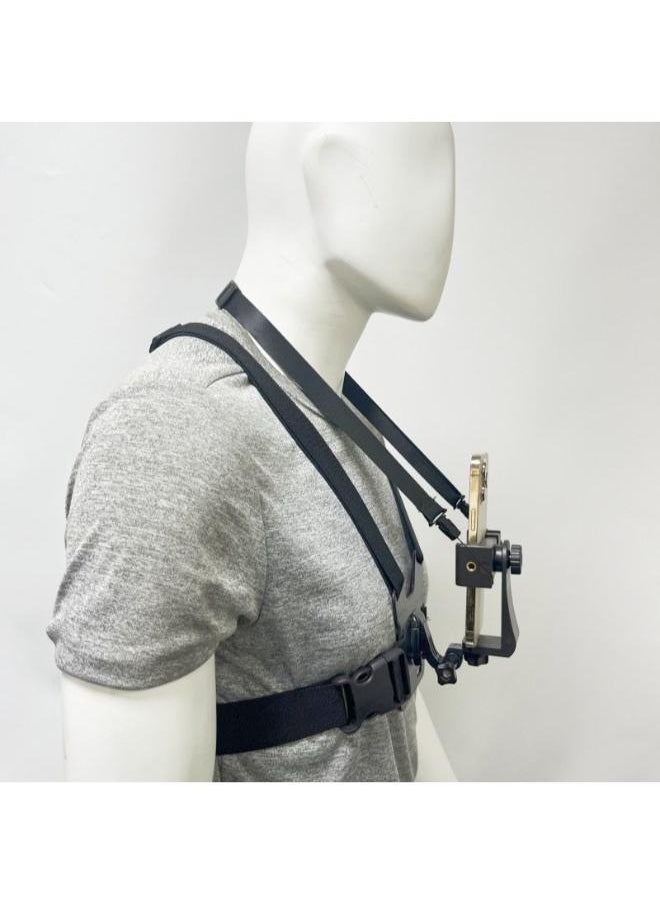 Generic - Set of Mobile Phone Chest Mount Harness Strap Holder Cell Phone Clip Action Camera - Image 1