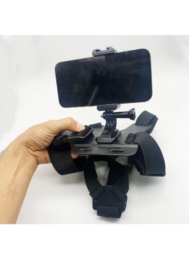 Generic - Set of Mobile Phone Chest Mount Harness Strap Holder Cell Phone Clip Action Camera - Image 1