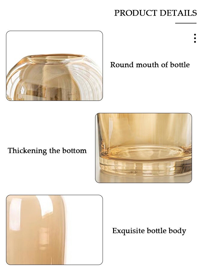 DUNISO Glass Vases for Decor, Decorative Vases for Flowers, Aesthetic Clear Vases for Living Room Decorations, Modern Hydroponic Glass Transparent Vase Vase for Dining Table Home Decor - Image 4